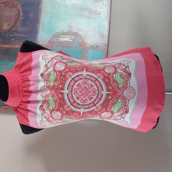 Vineyard Vines Tops - Vineyard Vines Coral and Lime Mandala Blouse Size: 8